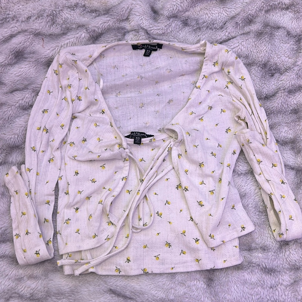Cute floral tank/long sleeve set